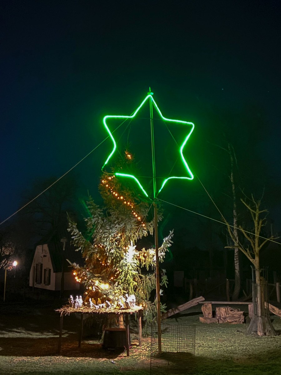 Groene ster bij Zeddam Verlicht
